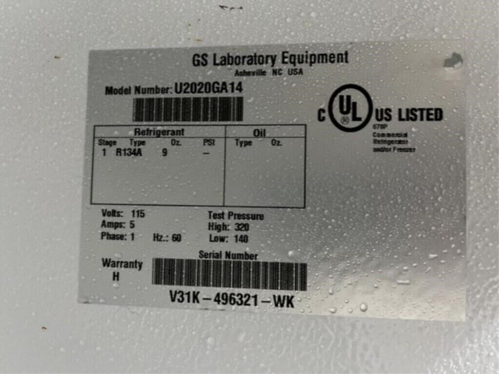 VWR U2020GA14 Upright Laboratory Freezer