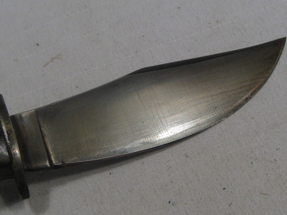 Custom Handmade Antler Handle Fixed Blade Knife w/ Sheath. #20