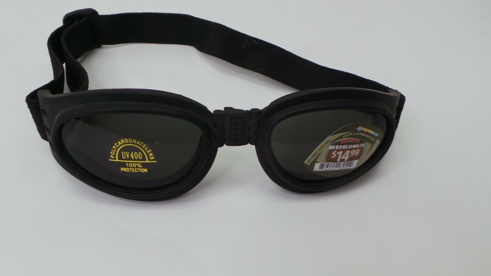 BUGSHIELDS BIKER GOGGLES UV400 BLACK  (DNT)BY-18D