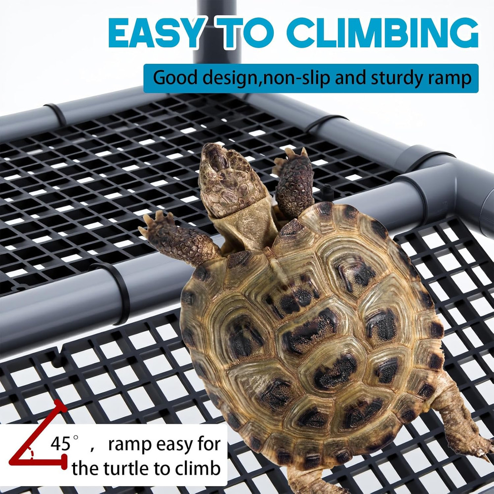 Adjustable Extra Large Turtle Basking Platform, Wider Hanging Dock, Basking Area