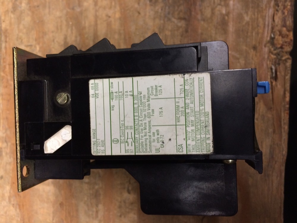 CT3-68 Sprecher Schuh Overload Relay Panel Mount