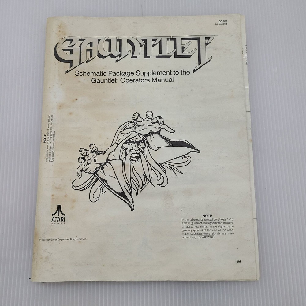 Gauntlet arcade owner's manual