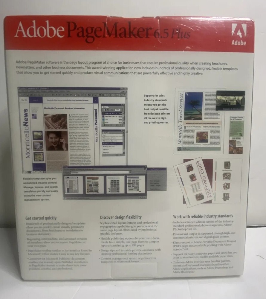 Adobe PageMaker 6.5 Education Version for Windows NEW SEALED