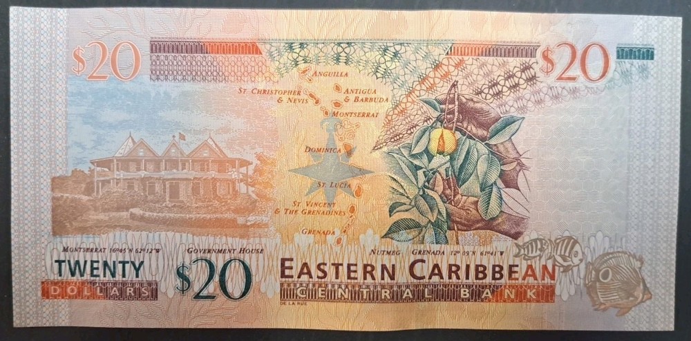 (2015) Eastern Caribbean 20 Dollars P53b NT274595.