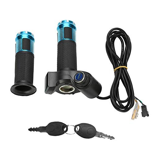 Throttle Grip LCD Screen Throttle Accelerator Handle Grips with Cable and Key