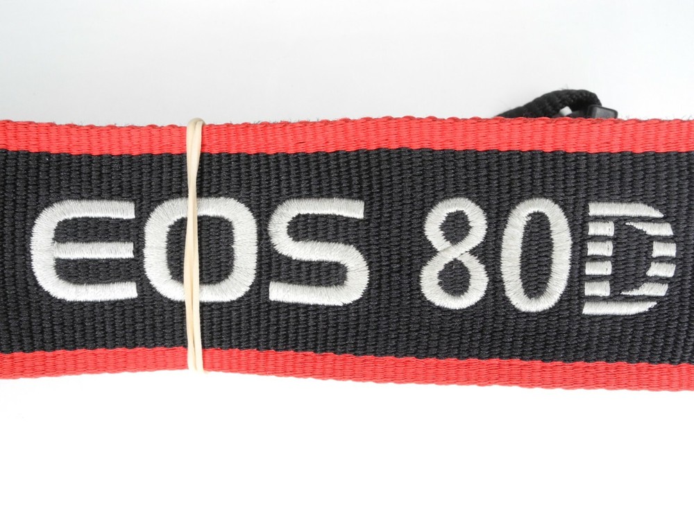 Canon EOS 80D Genuine Black / Red / White Camera Neck Strap