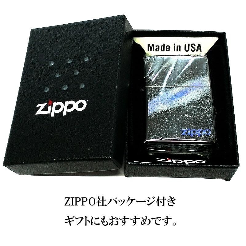 Zippo Nebula Space Black Blue One-Sided Processing Inkjet Design Lighter Regular