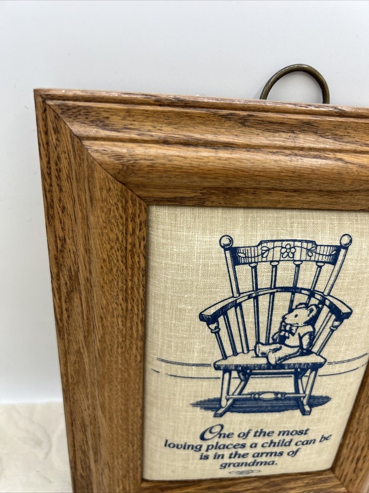 Vtg Decor Sampler Framed 8x10 Loving Grandma