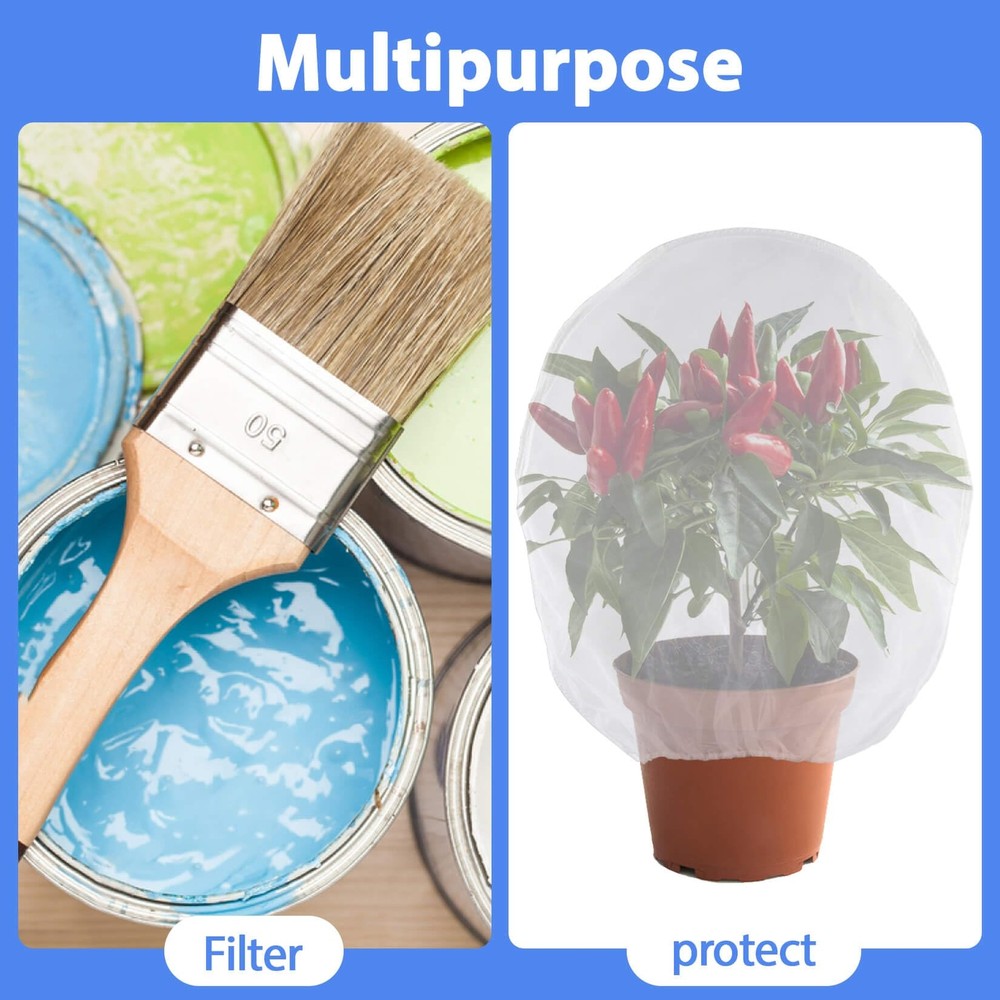 Paint Filter Bags 5 Gallon Bucket Strainer with Elastic Drawstring Nylon Mesh