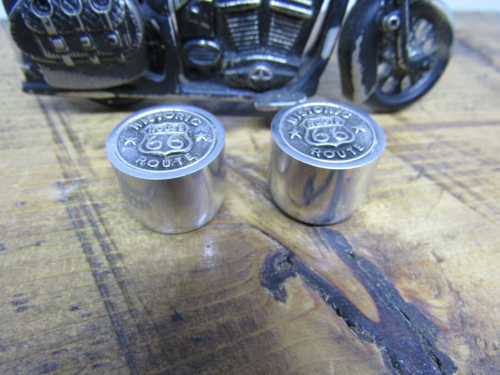 Route 66 Volume/tone guitar control knobs aluminum sides.