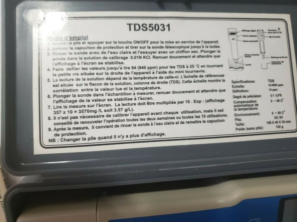 TDS5031 Pen Handheld TDS Meter (Box MW)