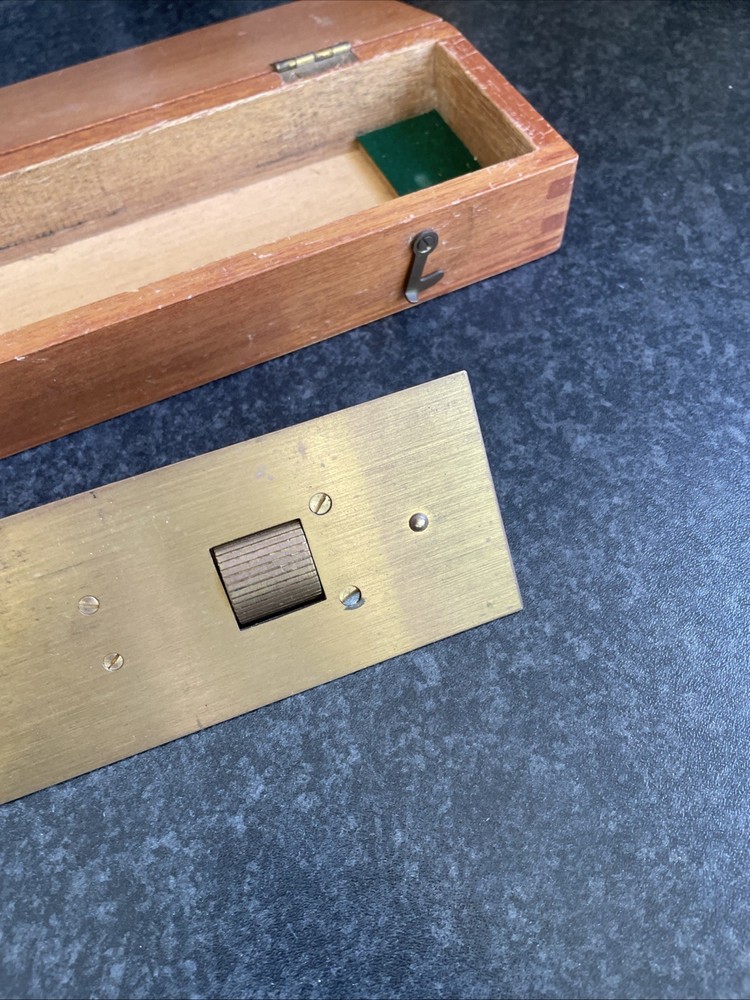 Brass Parallel Ruler Nautical Boxed Props Display