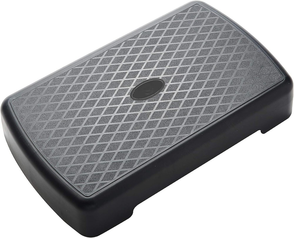 Adjustable 18" Aerobic Step Platform with 2 Risers for Versatile Workouts
