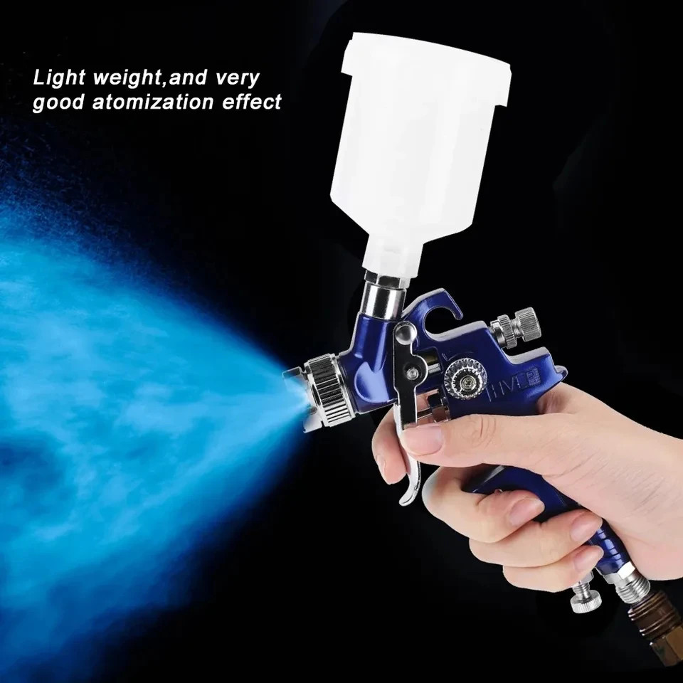 0.8mm Nozzle PRO GRAVITY FEED Mini Air PAINT Spray Gun Compressor Tools Auto