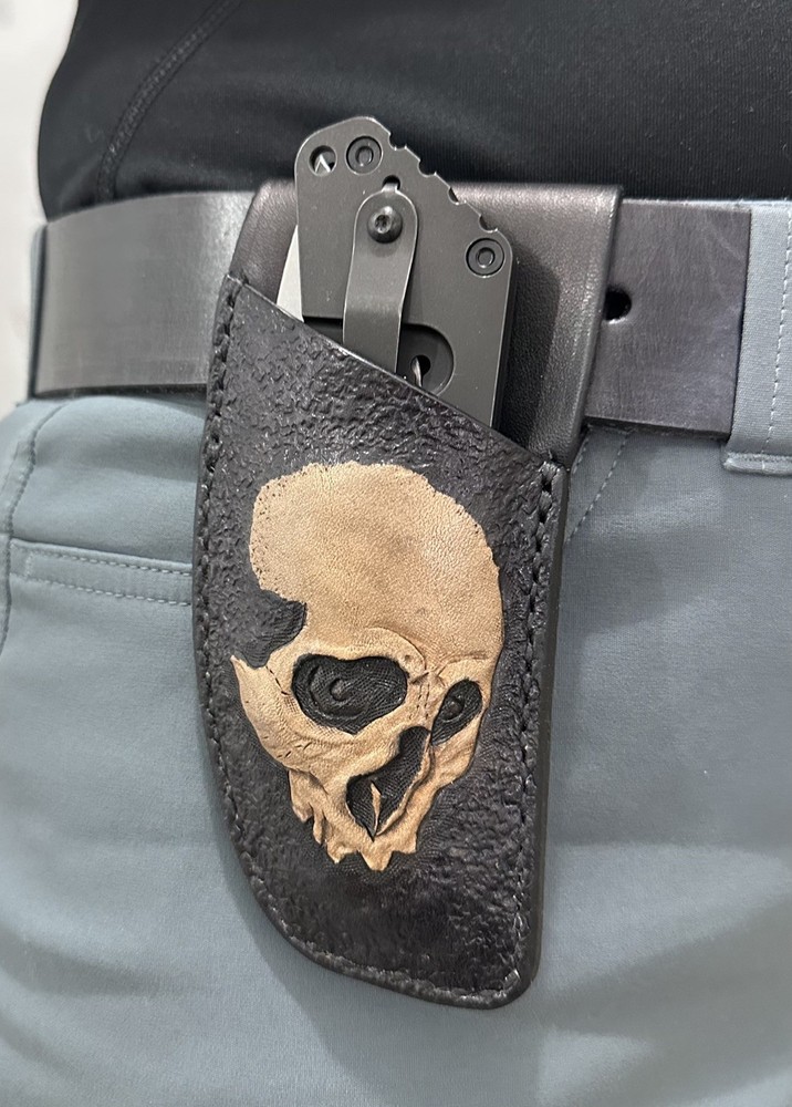 Strider SMF Leather Belt Sheath Handcrafted.