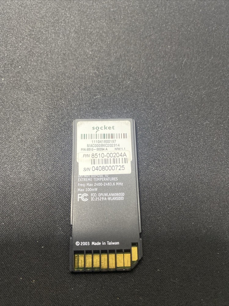 Socket SDIO Wireless LAN Card 802.11b Pre Owned