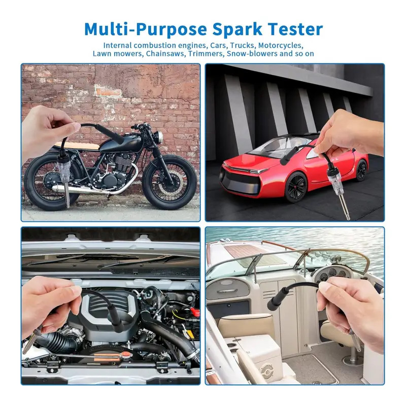 In-Line Ignition Spark Tester Engine Ignition Spark Plug Tester Diagnostic Tool