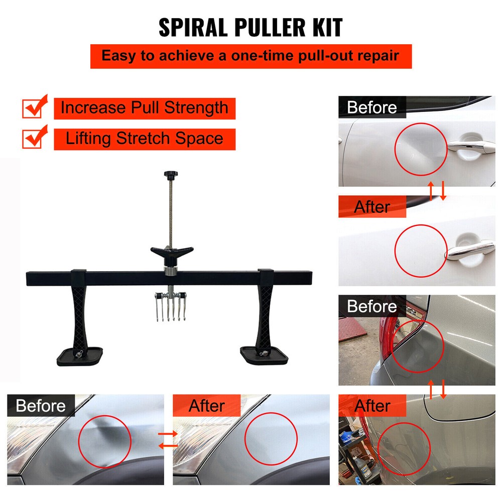 Car Dent Bar Puller Pull Lever Pulling Kit Removal Hammer Repair Auto Body Tool