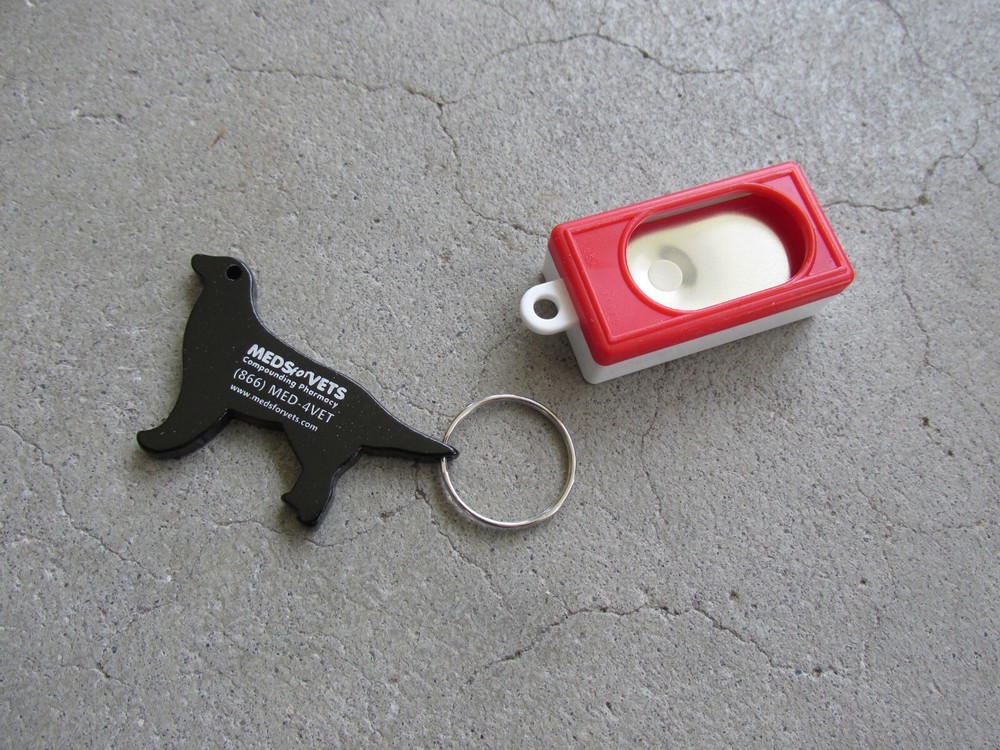 Training Clicker and Black Dog Key Chain NEW