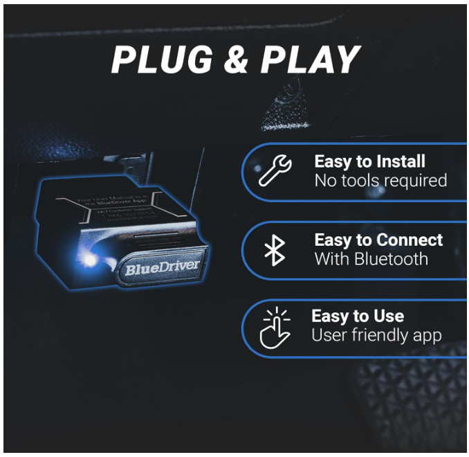 BlueDriver Bluetooth Pro OBD2 Scanner for iPhone & Android, No Fee