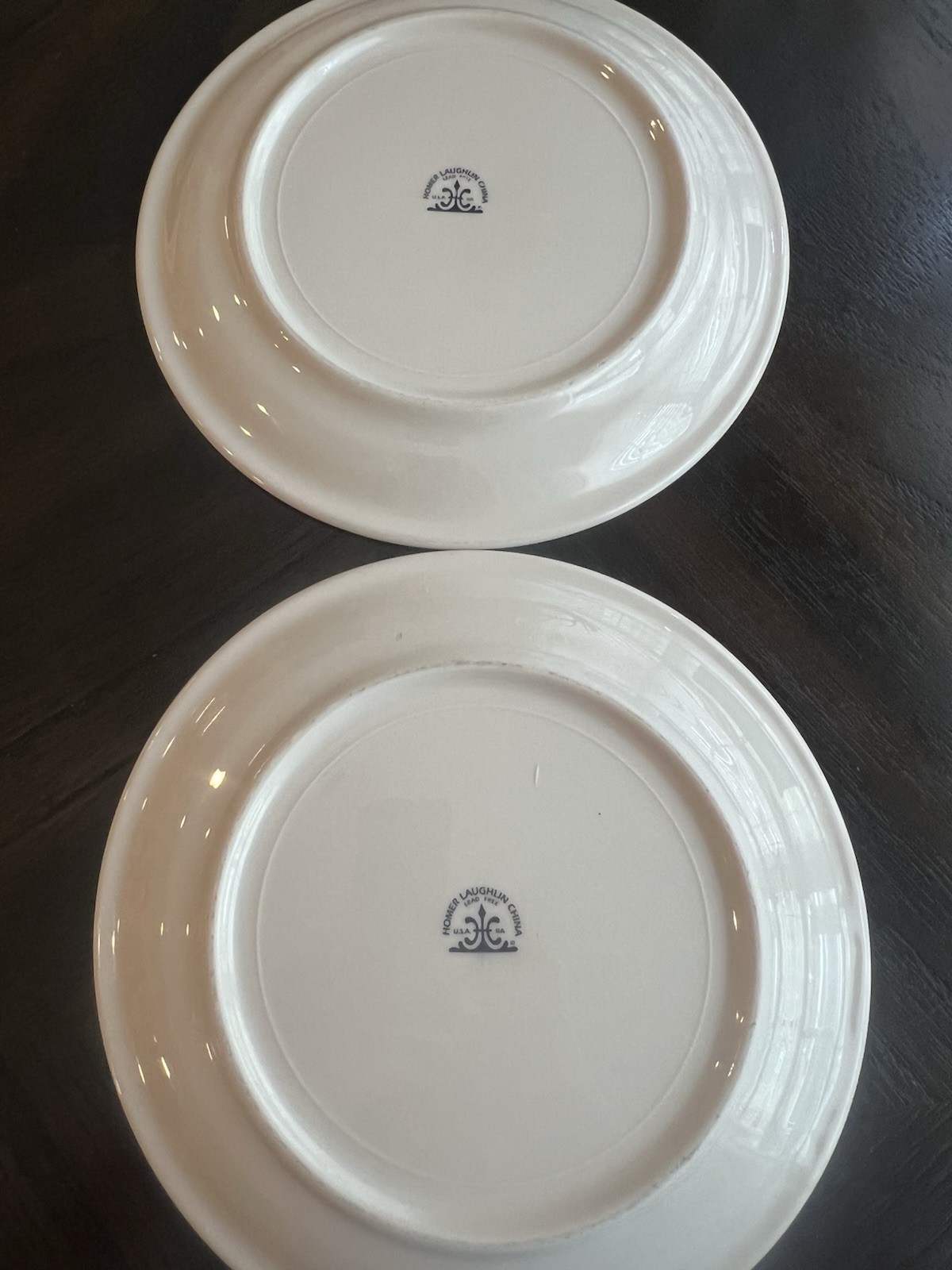 Set of 2 Vintage 9” Dishes Army Medical Corps Red Caduceus Homer Laughlin
