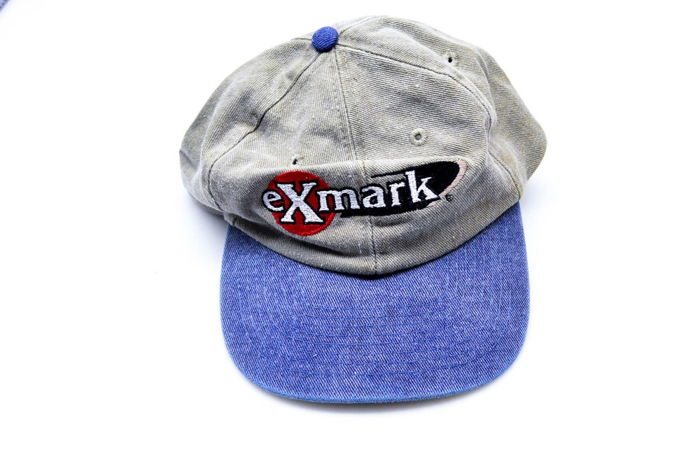 Exmark 3306 Strapback Hat Beige/Blue Bill NOS