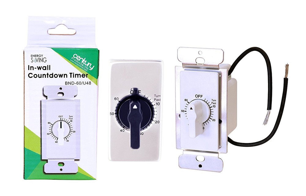 BN-LINK Heavy Duty 60-Minute In-Wall Spring Loaded Countdown Timer, Mechanical