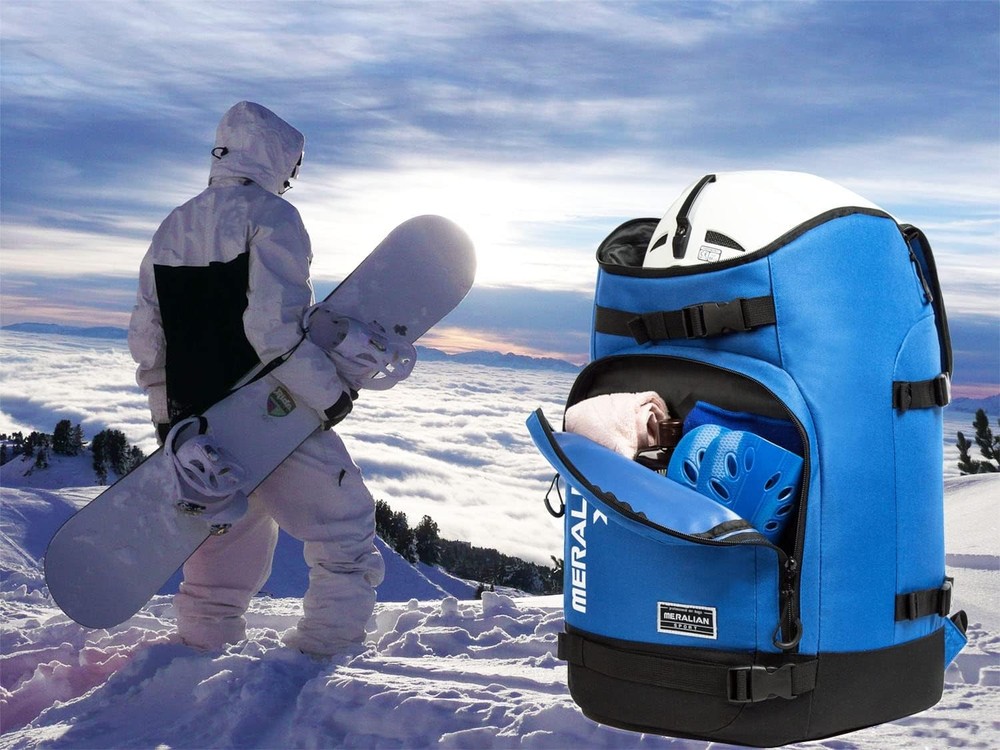 Ski Boot Bag - 50L Ski Boot Travel Backpack Waterproof Snowboard Boot Backpac...