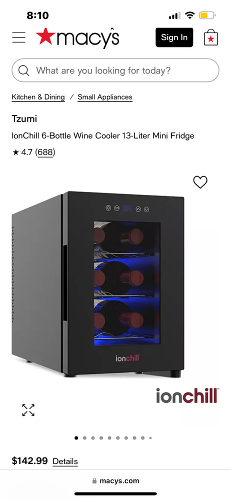 ionchill 6 bottle wine cooler