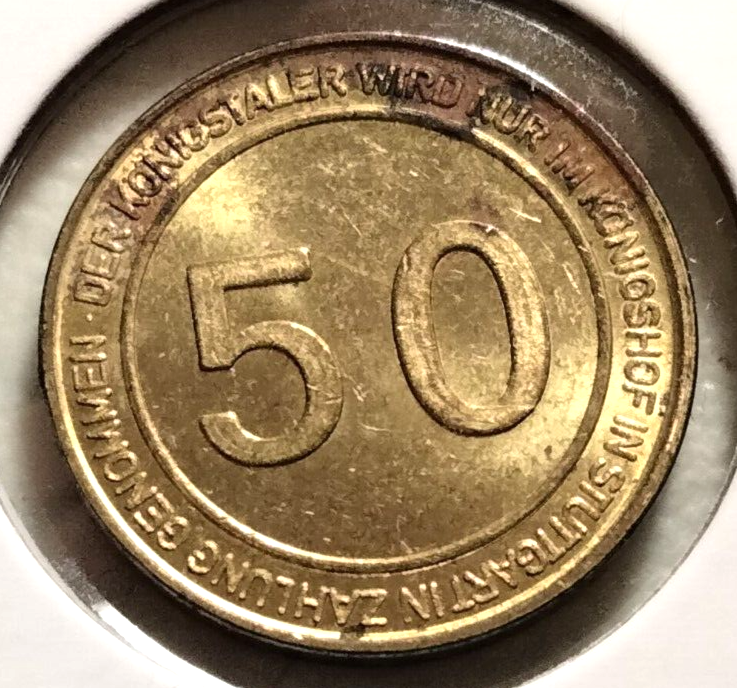 1981 Stuttgart 50 Taler Token - REF: N#162018 - (IN#11460)