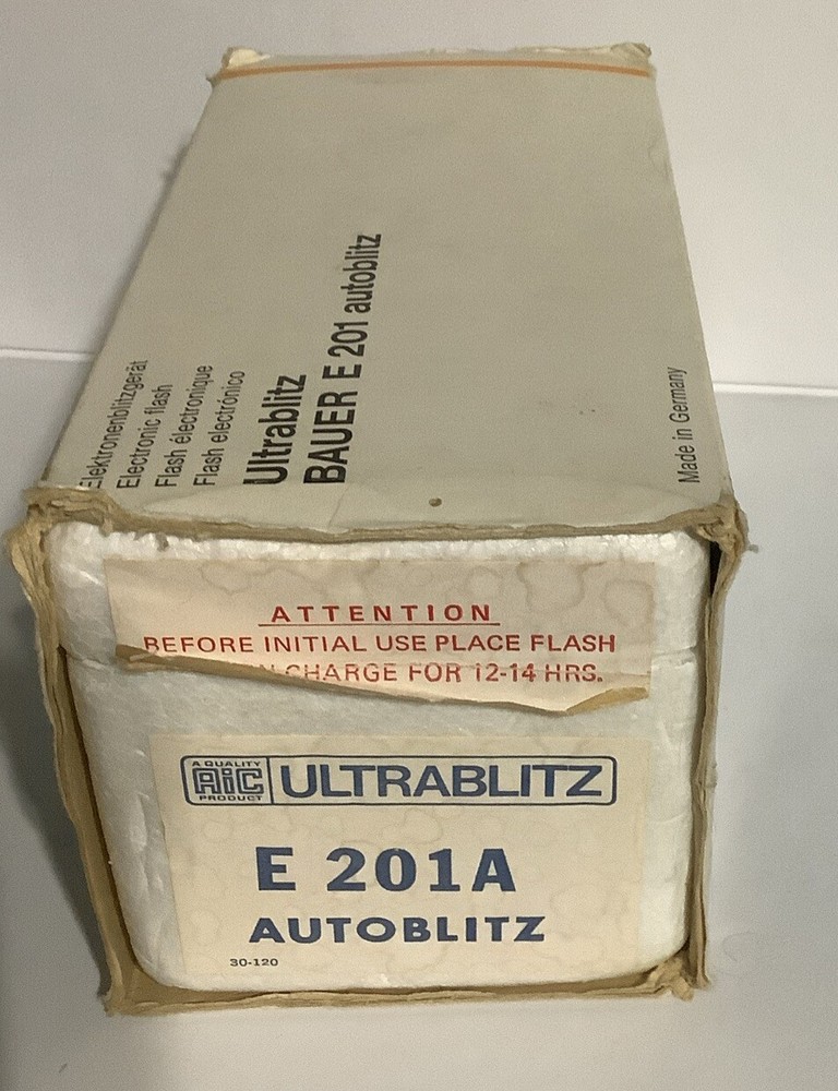 Vintage Ultrablitz Bauer E201 Autoblitz Flash, Germany *NOS*