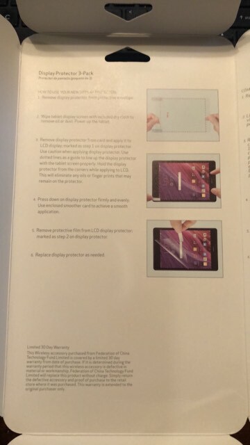 Verizon Display Screen Protector for Asus ZenPad Z8 3-Pack ( New in Open Box )