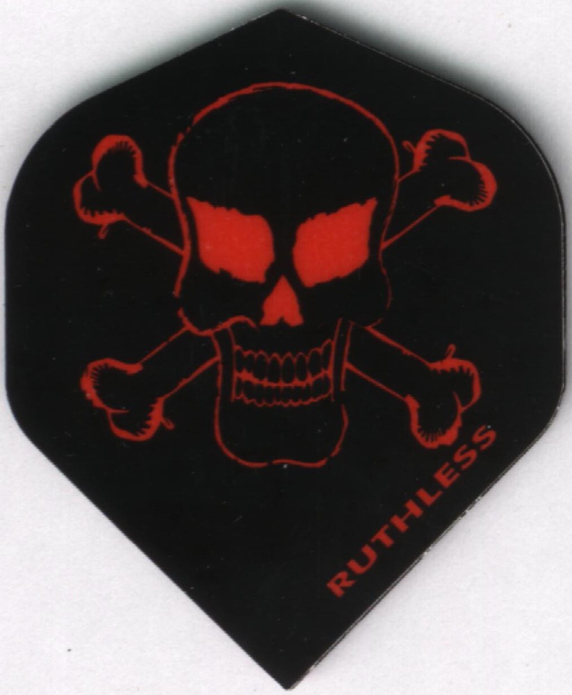 Red Skull & Bones Dart Flights: 3 per set