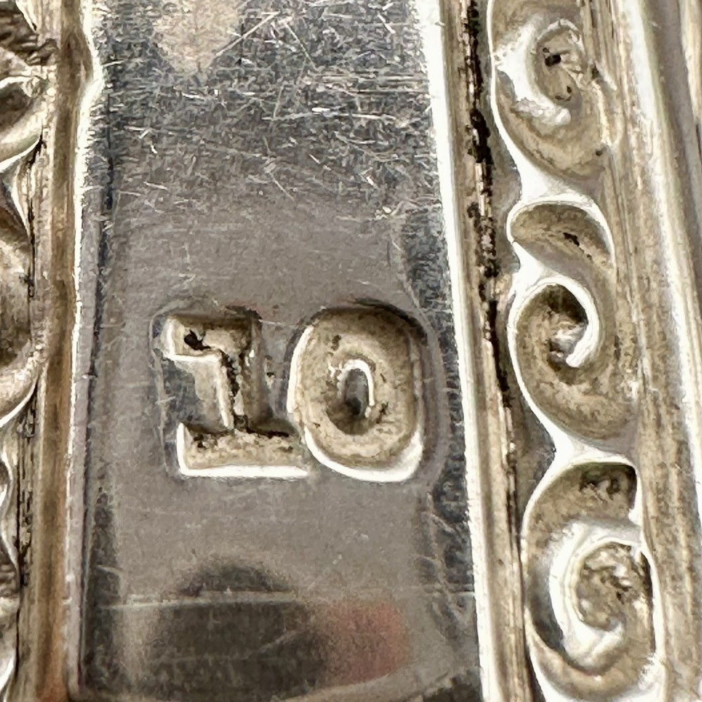 Simons Bros Sterling Silver Thimble Eight Sided Scroll Paneled Signed Size 10