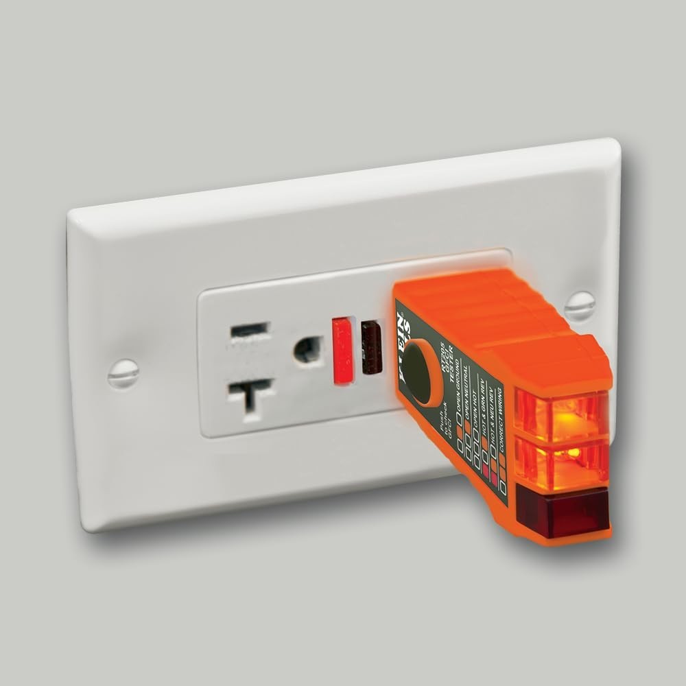 Compact Electrical Tester Set: Non-Contact Voltage & GFCI Receptacle Testing Kit