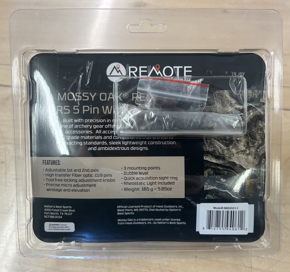 Mossy Oak Remote MRS 5-Pin W/ Micro Adjust