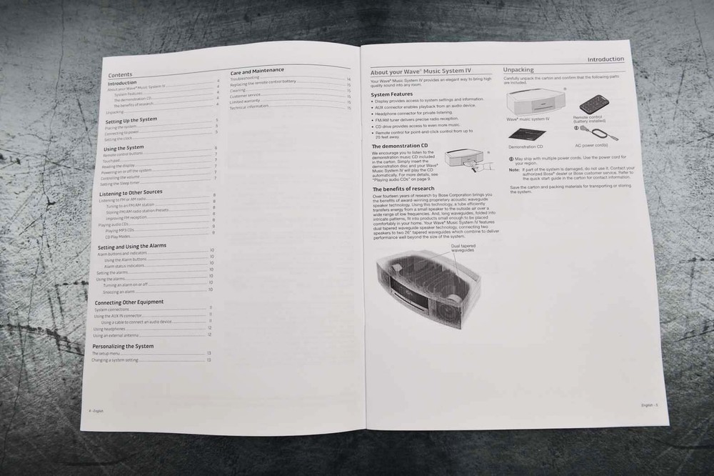 New Bose Wave Music System IV Guide Operating Instructions Manual