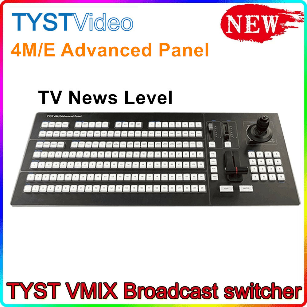 TYST VMIX Broadcast Switcher Panel 4M/E Advanced Panel Wipe Slow Motion Playback