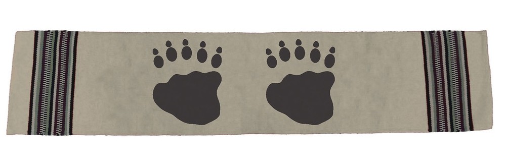 Virah Bella® "Beige Bear Paw" Lodge Table Runner
