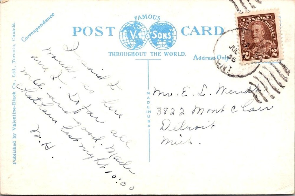 Canada 1936 Ontario Postcard - J16944