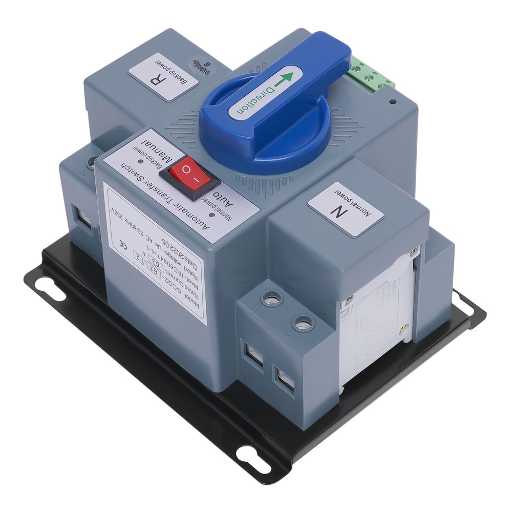 AC110V 2P 63A Automatic Transfer Switch Generator Dual Power Changeover Switch