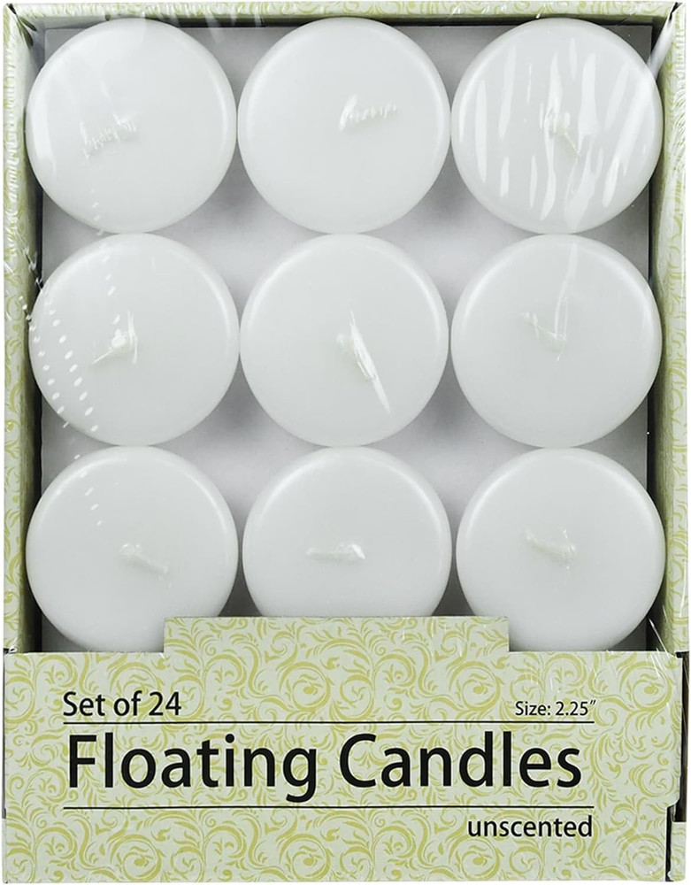 24-Piece Folding Candles, 2.25-Inch, Pearl White