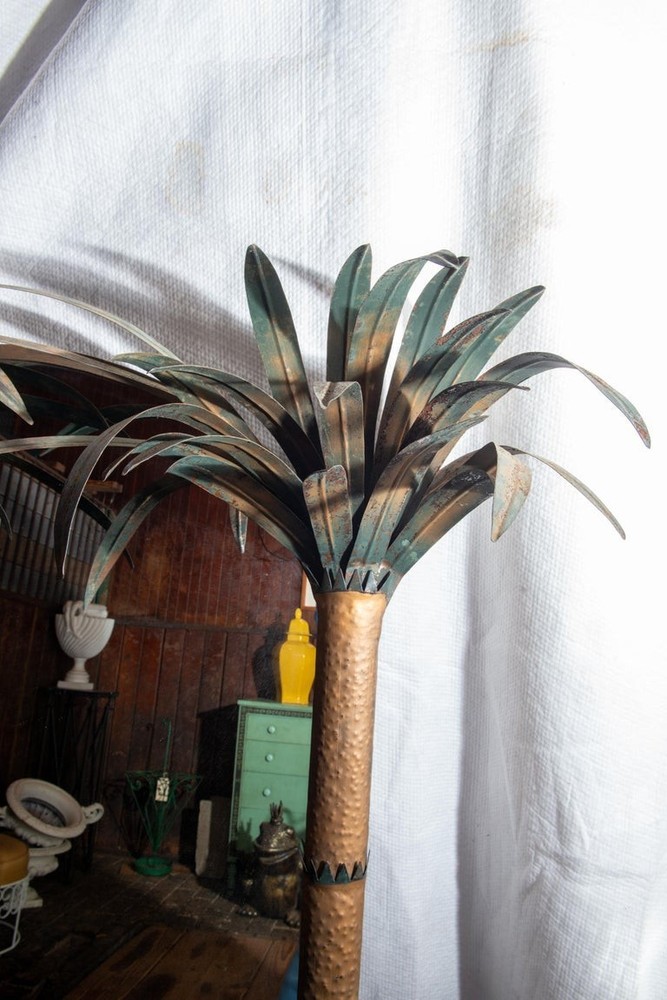 1940s Hollywood Regency palm tree mirror