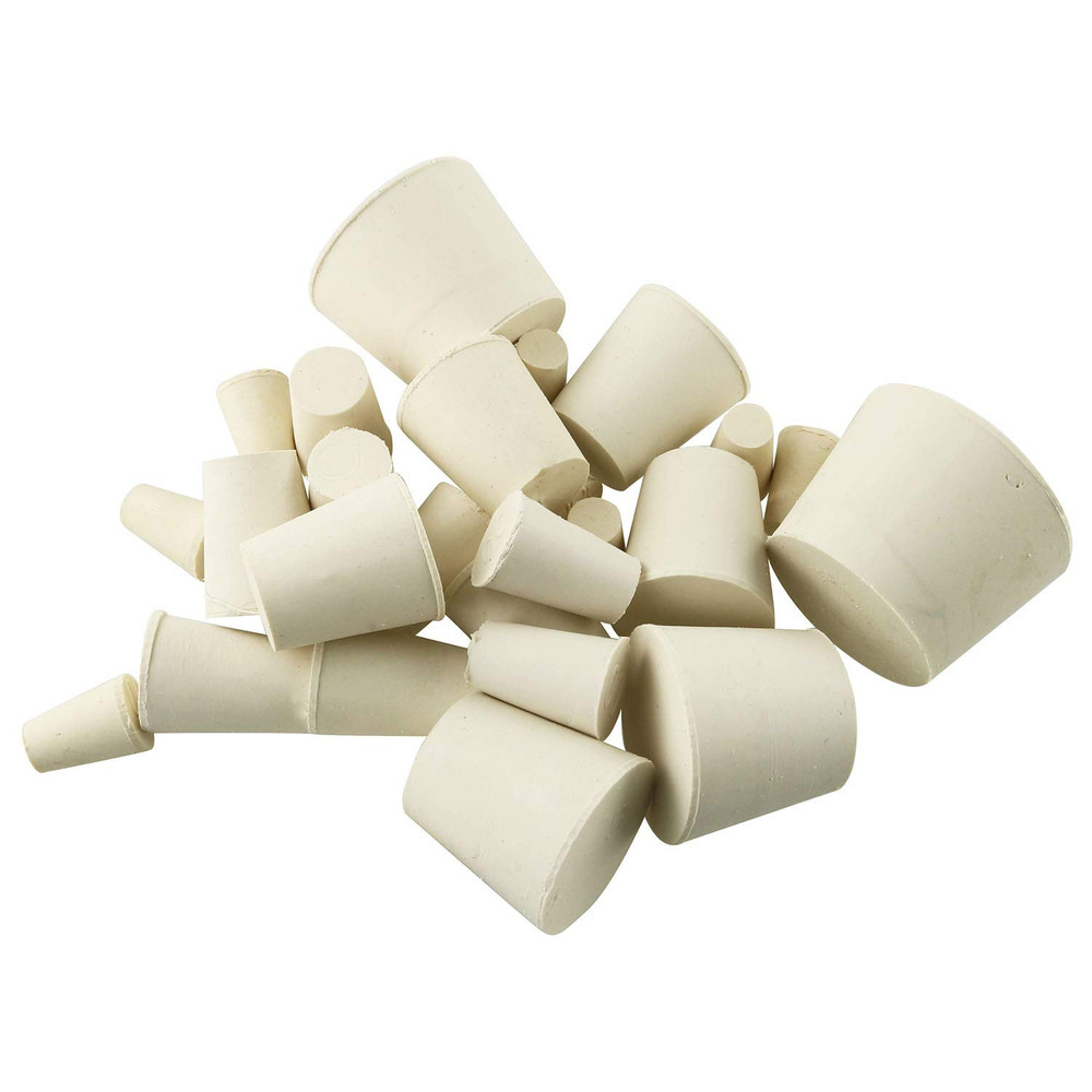 Lab Rubber Plug 26PCS 000# - 8# Sizes Tapered White Solid Rubber Stoppers 11 ...