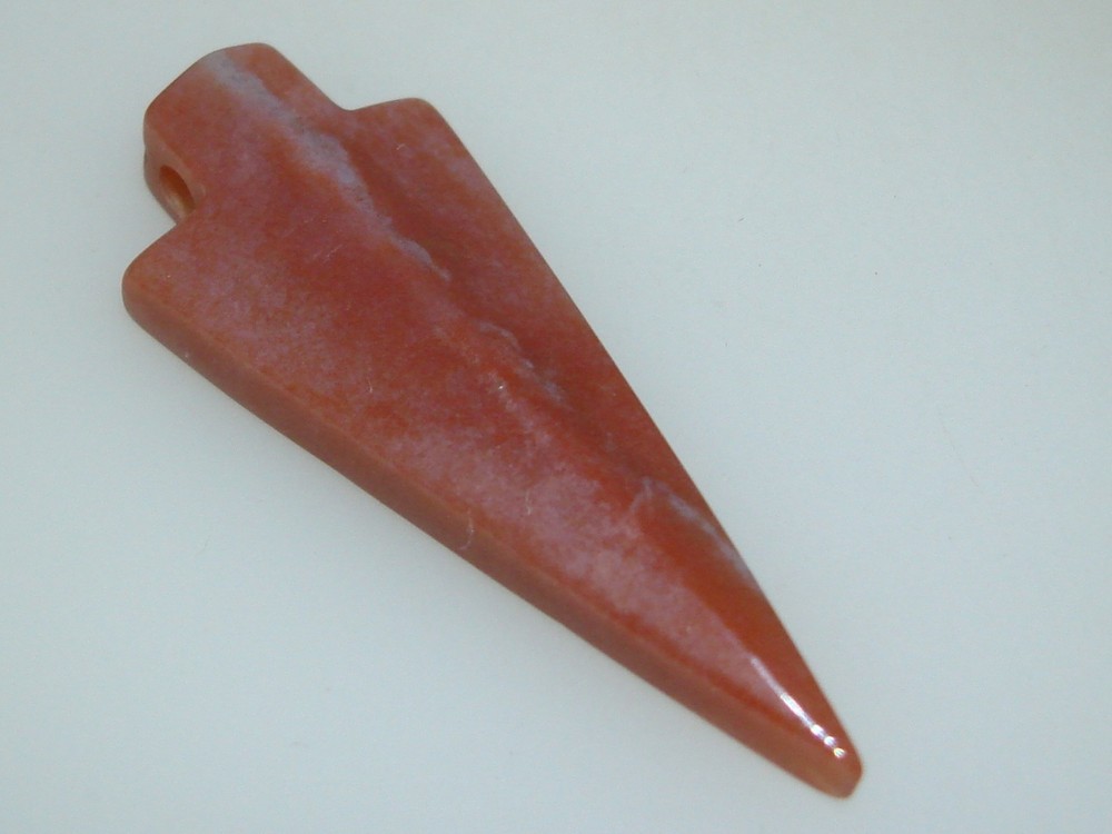 UNIQUE ARTISAN CRAFTED BROWN AGATE ARROW PENDANT!