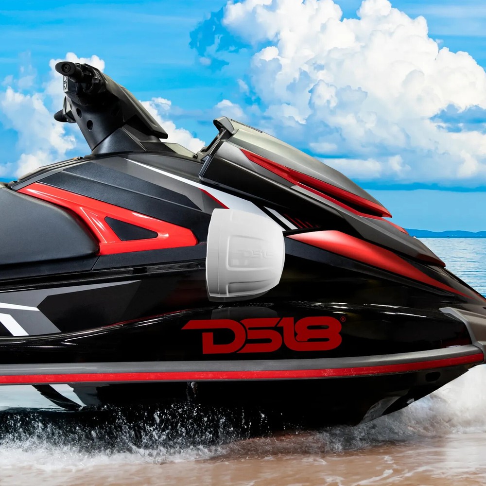 DS18 Jet Ski Package - 6.5" Speakers, Amplifier, Amp Kit & Bluetooth Controllers