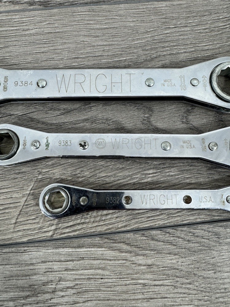 Wright SAE Ratcheting box wrench set of three