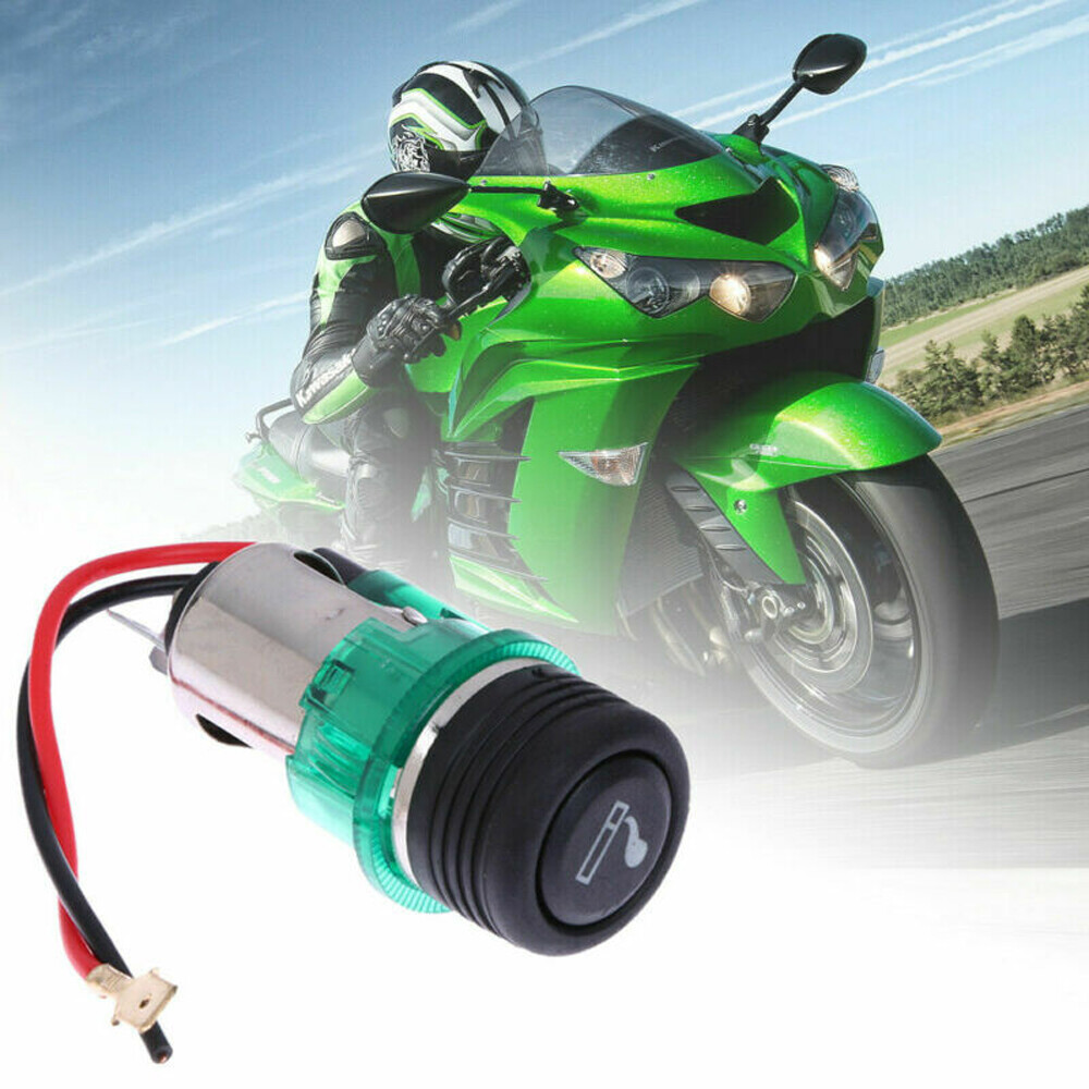 Car Cigarette Lighter With Light Socket Plug Connector Adapter Power Source 12V