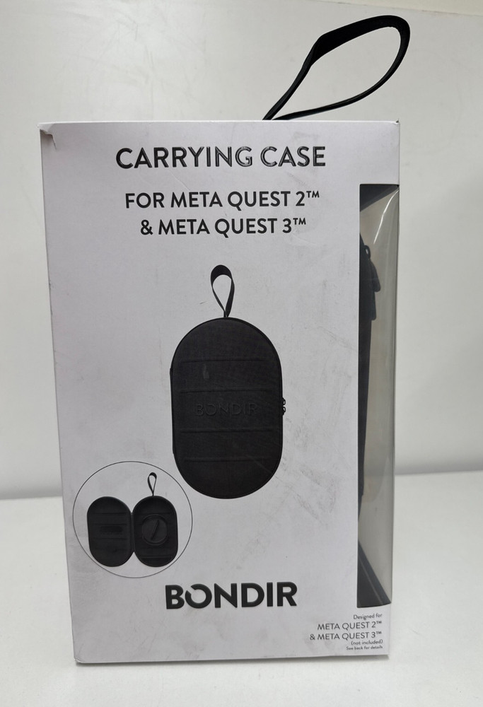 Bondir Carrying Case for Meta Quest 2 and Meta Quest 3 - Black - OPEN BOX