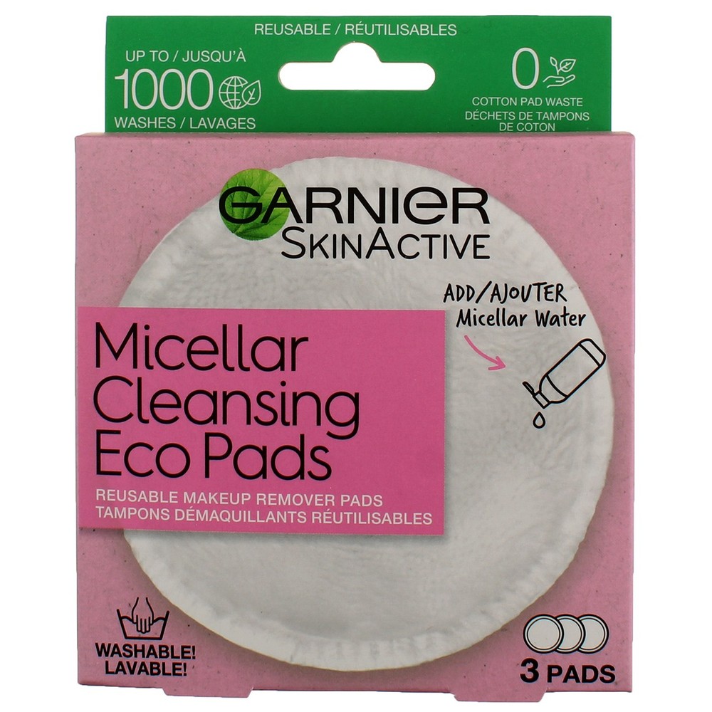 5 Pack Garnier Skin Active Reusable Makeup Remover Pads, 3 Ct